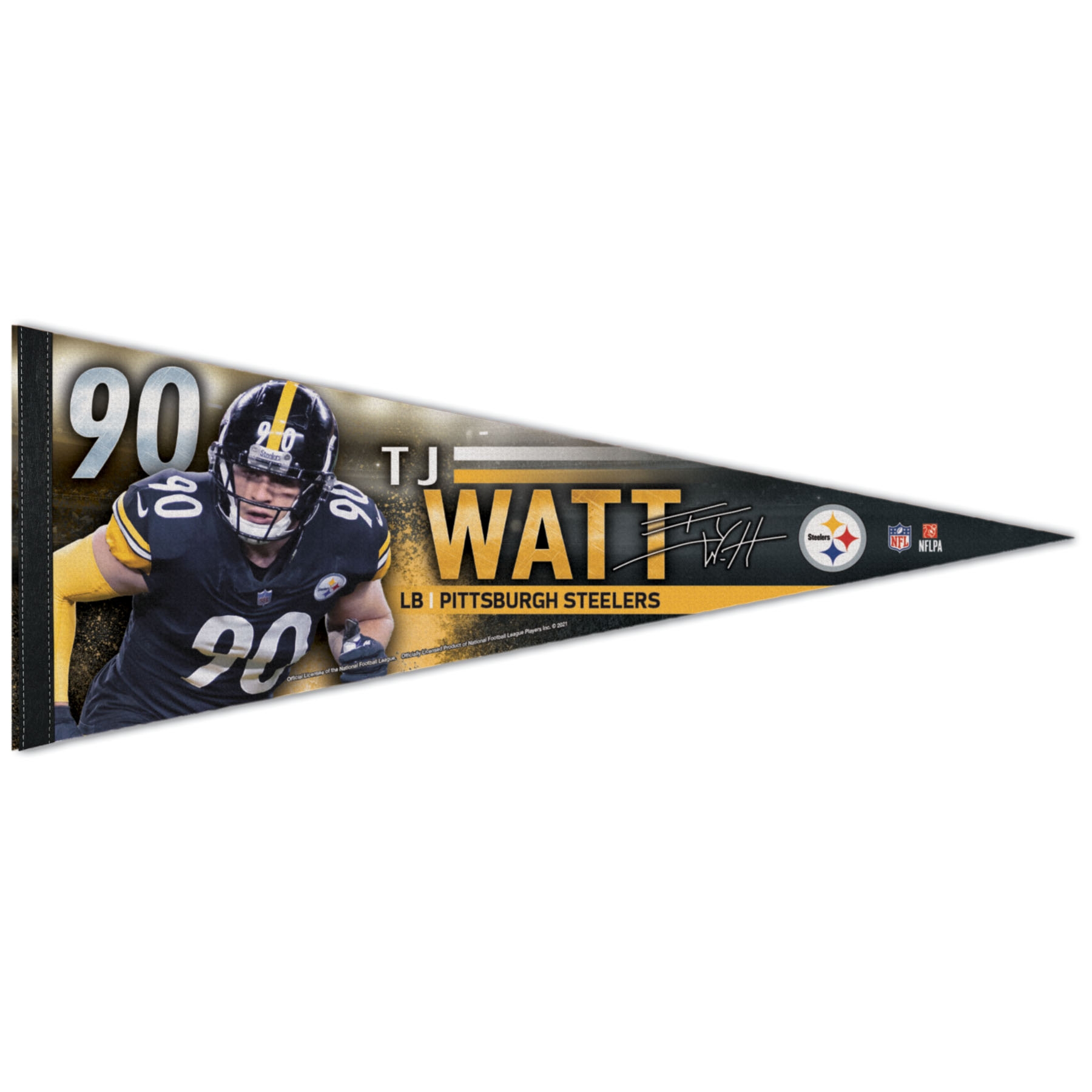 T.J. Watt Pittsburgh Steelers Player Premium WinCraft NFL Pennant