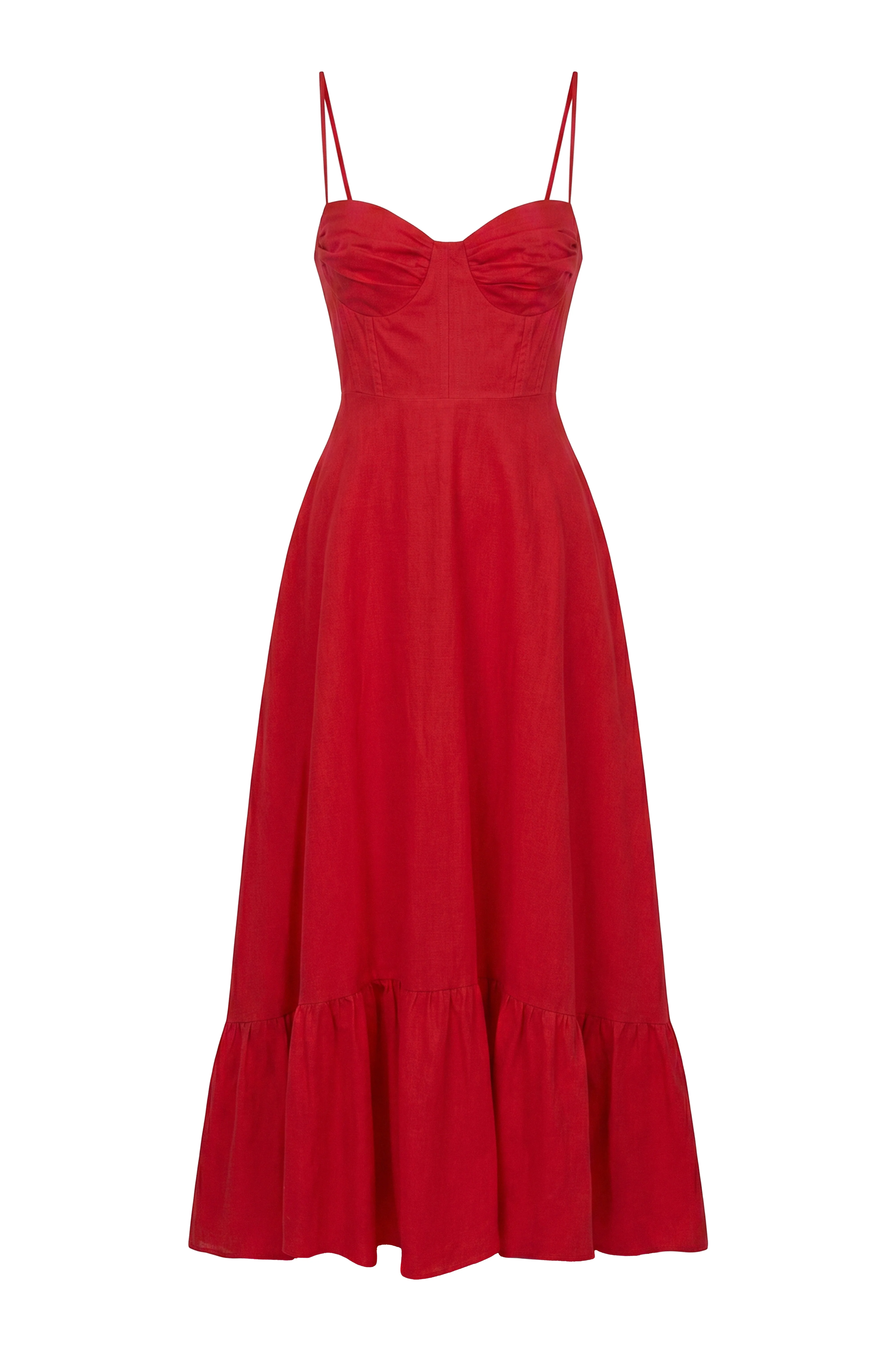 Red Romantic Flow Maxi Dress