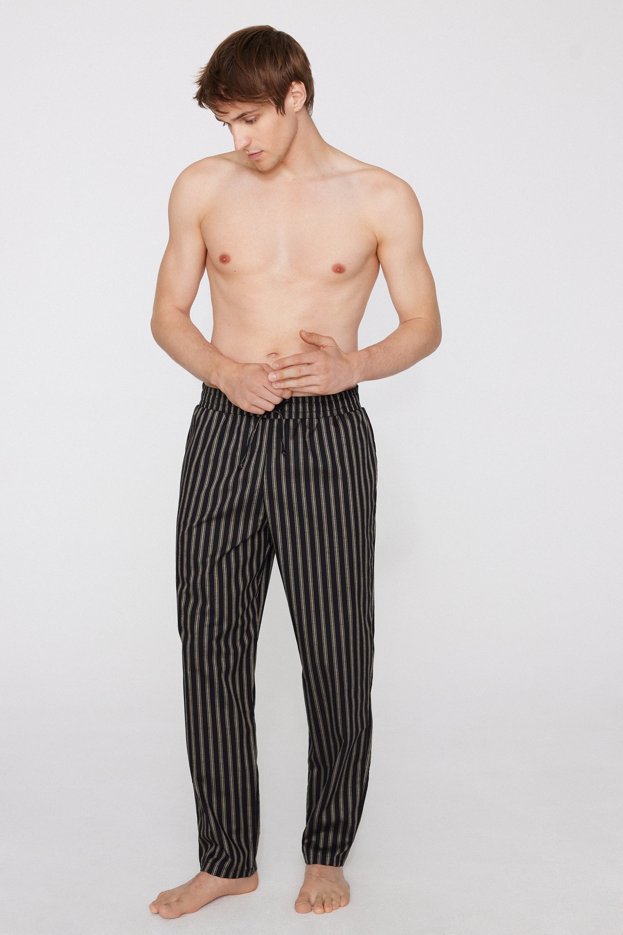 Cotton Canvas Trousers with Pockets