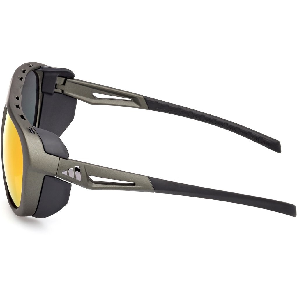 adidas SP0110 Glasses - Matte Dark Green / Roviex Mirror