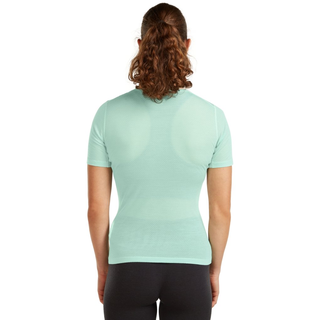 Icebreaker Merino 75 Cool-Lite™ Featherlight™ Short Sleeve Crewe Shirt Women - Mint