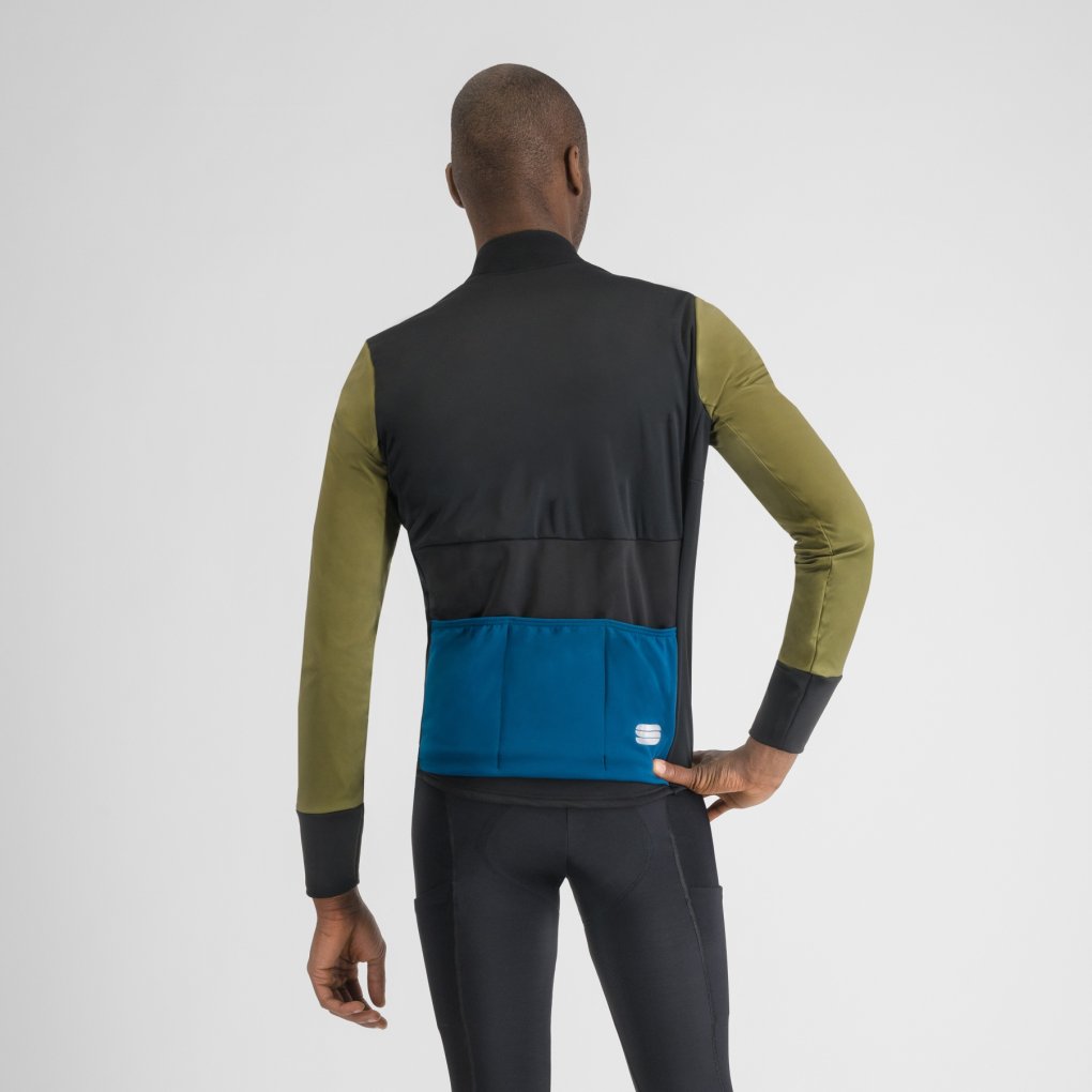 Sportful Supergiara Jacket Men - 001 Black Green Blu