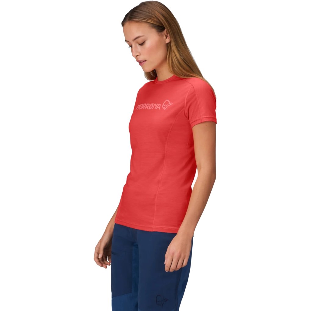 Norrona falketind equaliser merino T-Shirt Women - Paprika Red