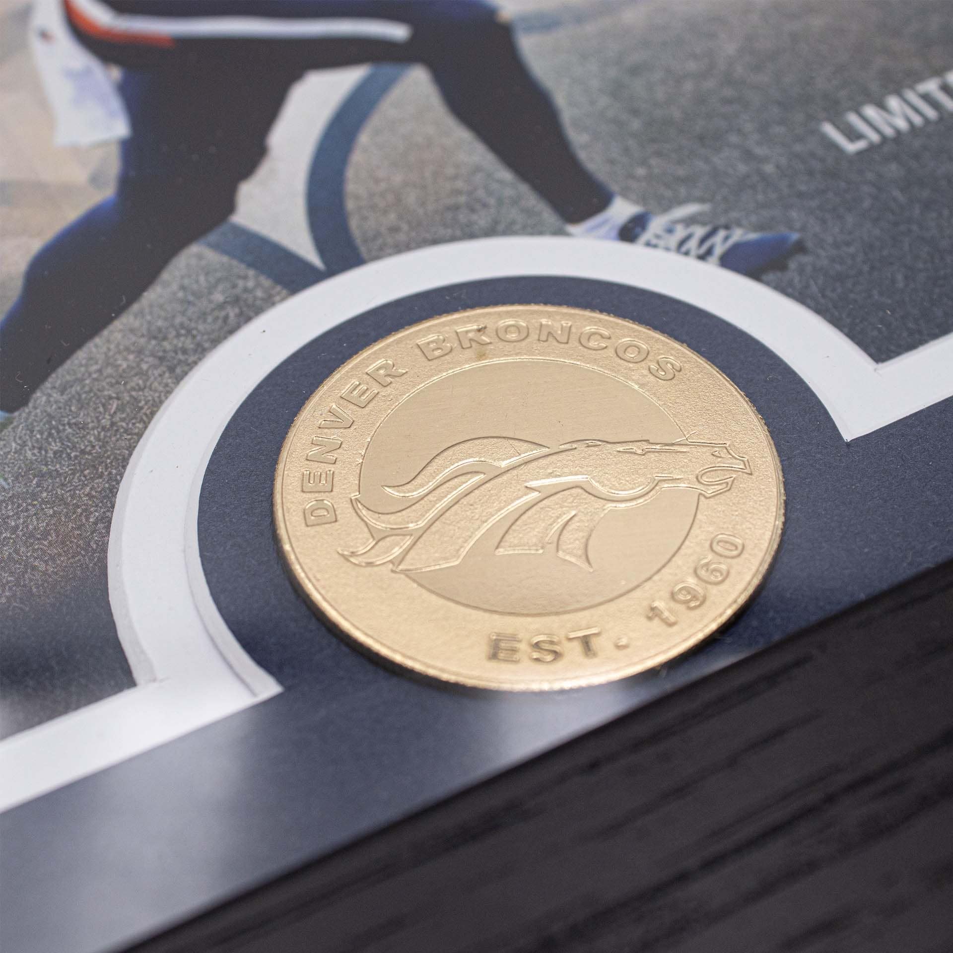 Bo Nix Denver Broncos Bronze Coin Framed NFL Photo
