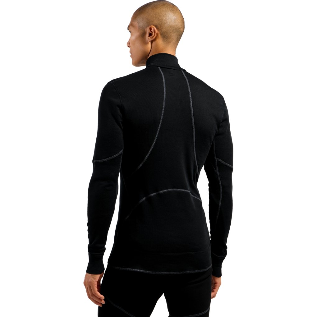 Odlo Active X-Warm Half Zip Turtleneck Long-Sleeve Base Layer Men - black