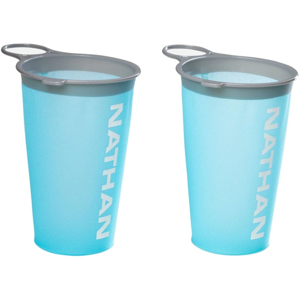 Nathan Sports Reuseable Race Day Cup ( 2-Pack) - blue me away / white