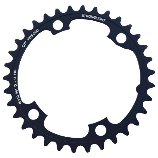 Stronglight Road Shifting CT2 E-Chainring - 4-Arm - 110mm - Shimano Dura Ace FC R9100 + Di2 - black