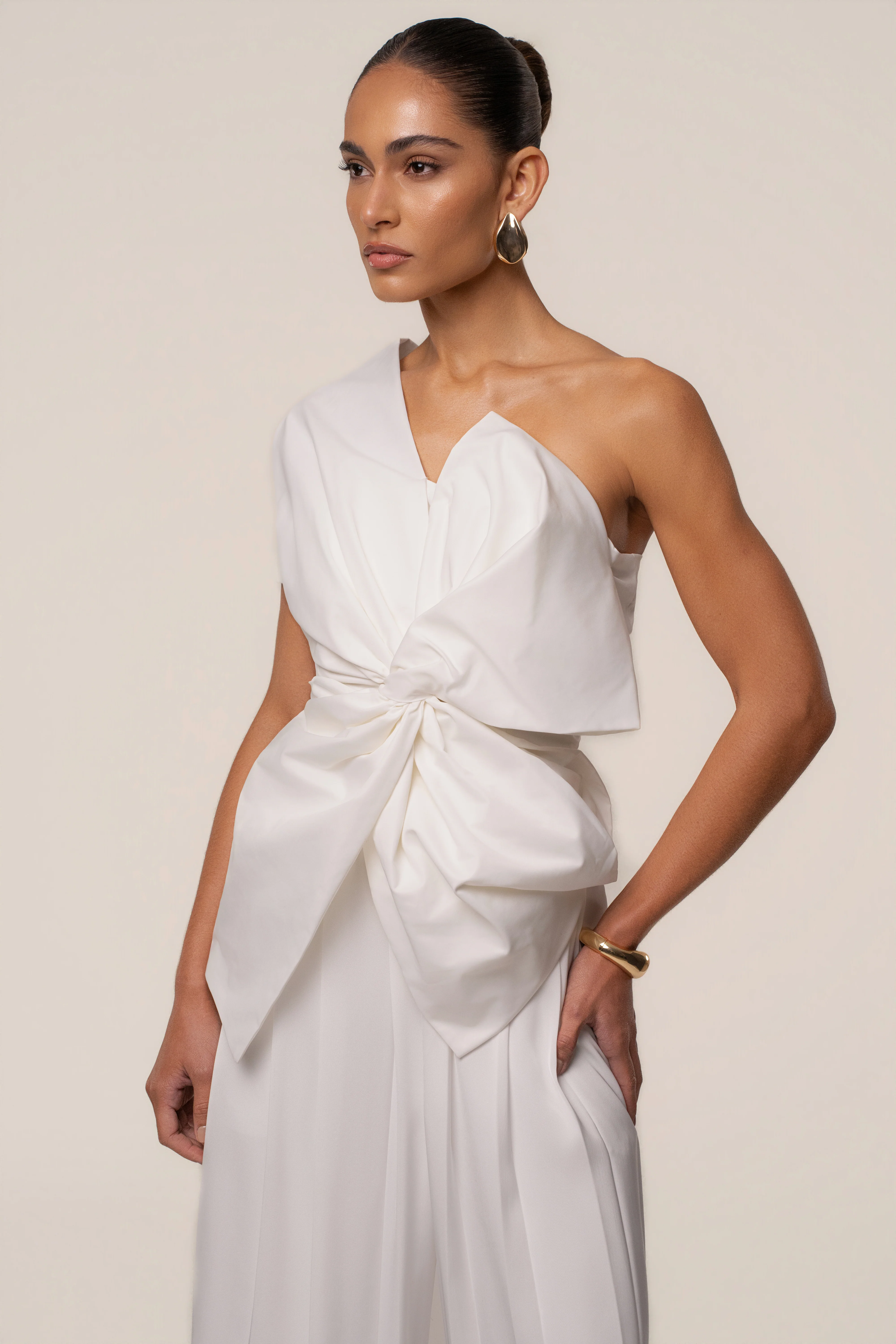 White Form Of Art Blouse