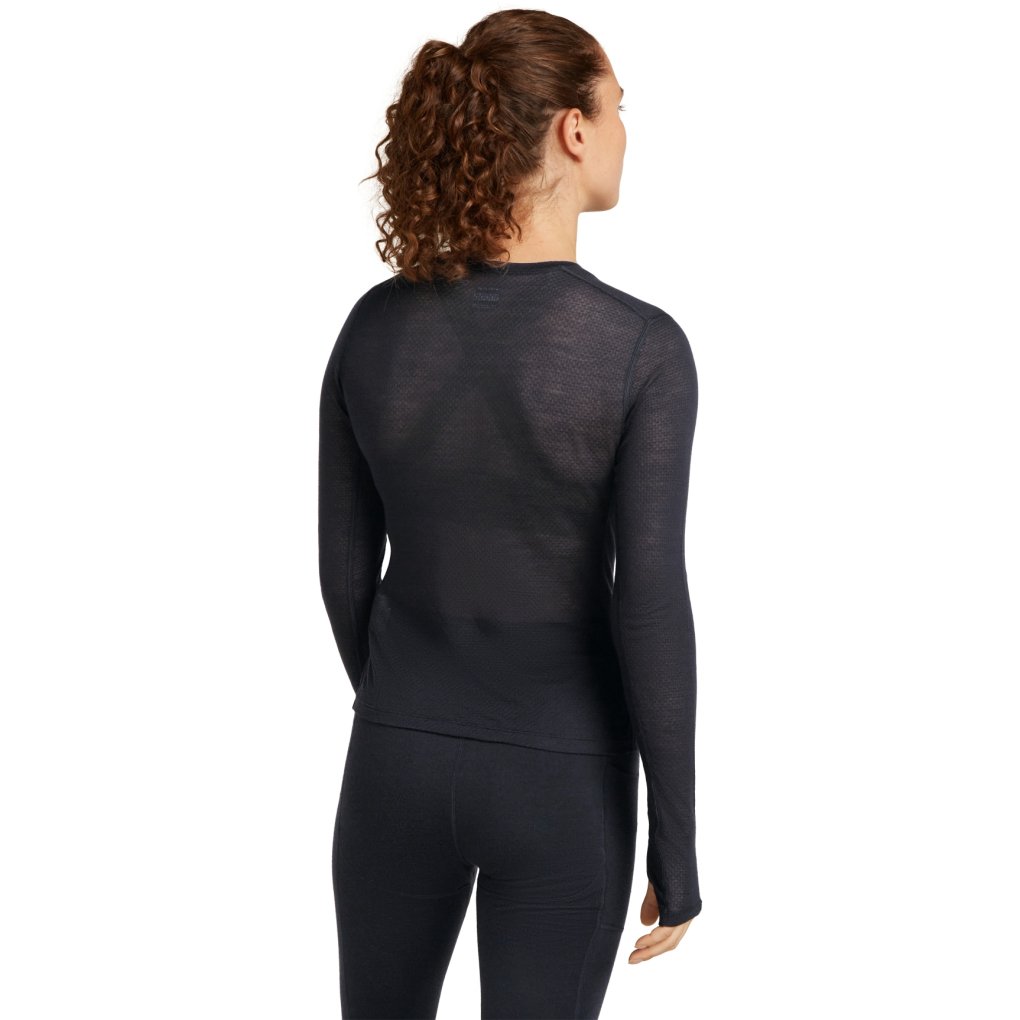 Icebreaker Merino 75 Cool-Lite™ Featherlight™ Long Sleeve Crewe Shirt Women - Black