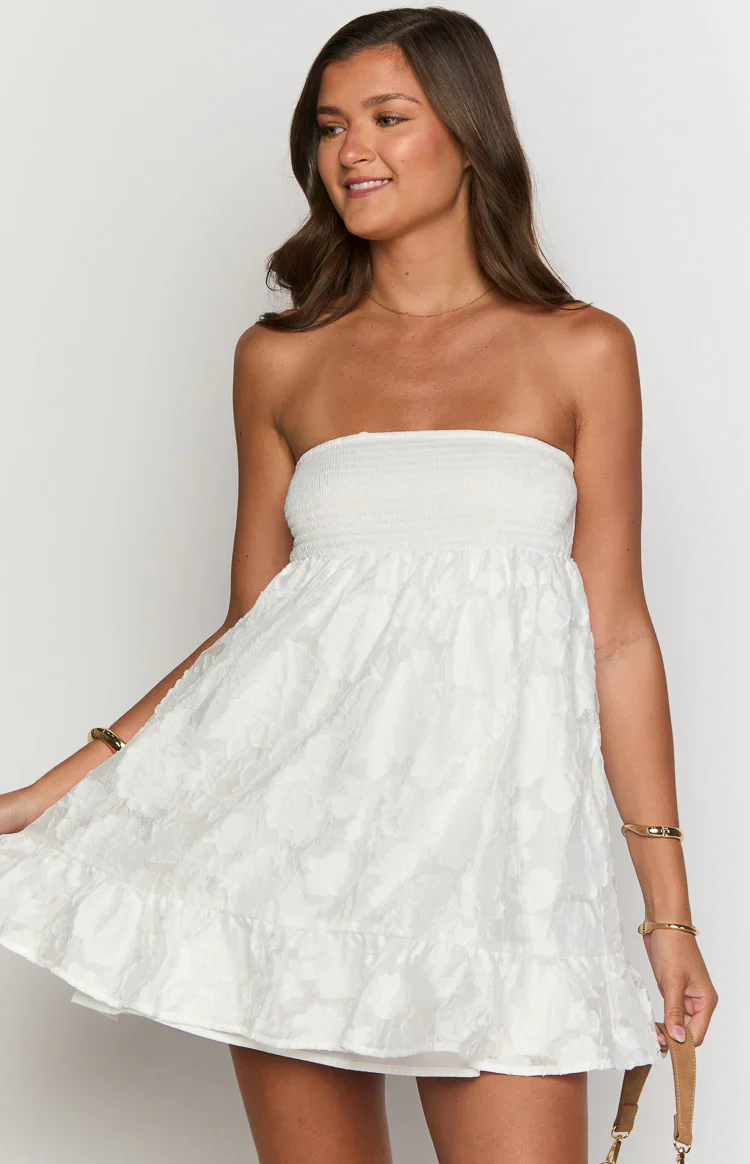 Wiley White Strapless Mini Dress