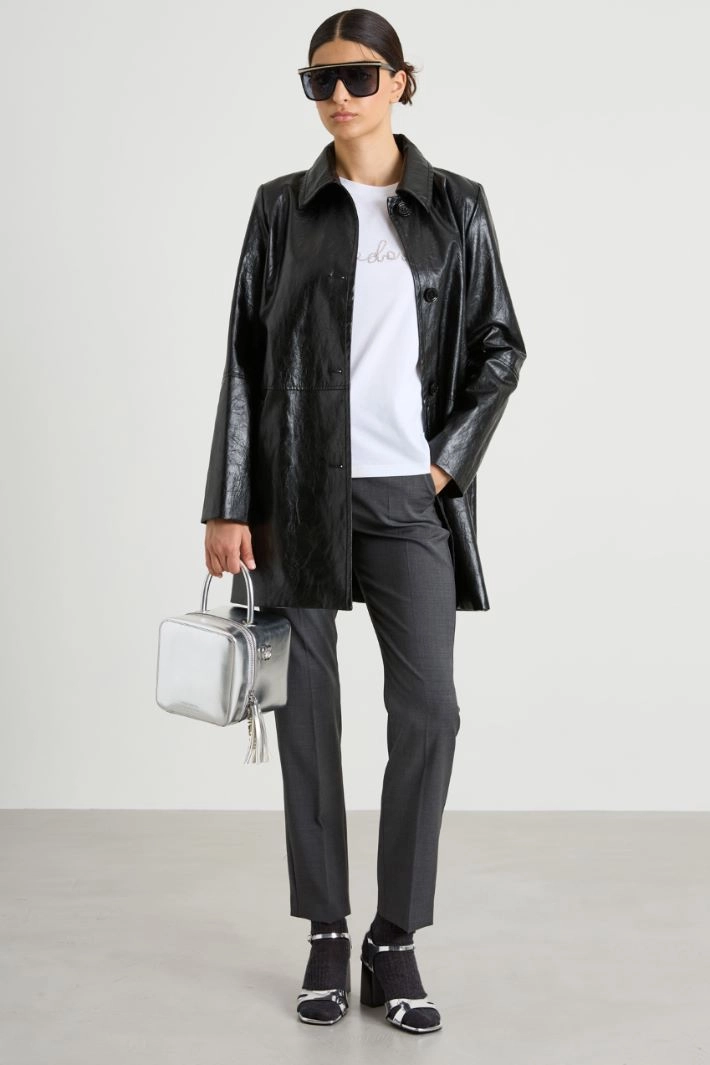 Embroidered T-shirt - WHITE