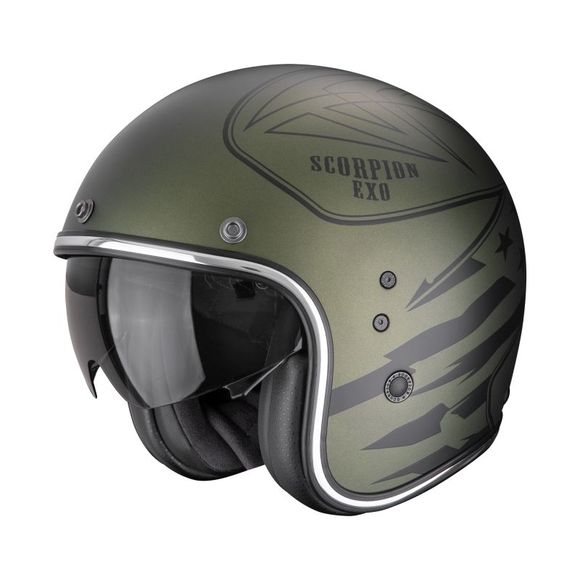 Scorpion Exo BELFAST EVO - DAWG - Green Jet HelmetRef: SC1202