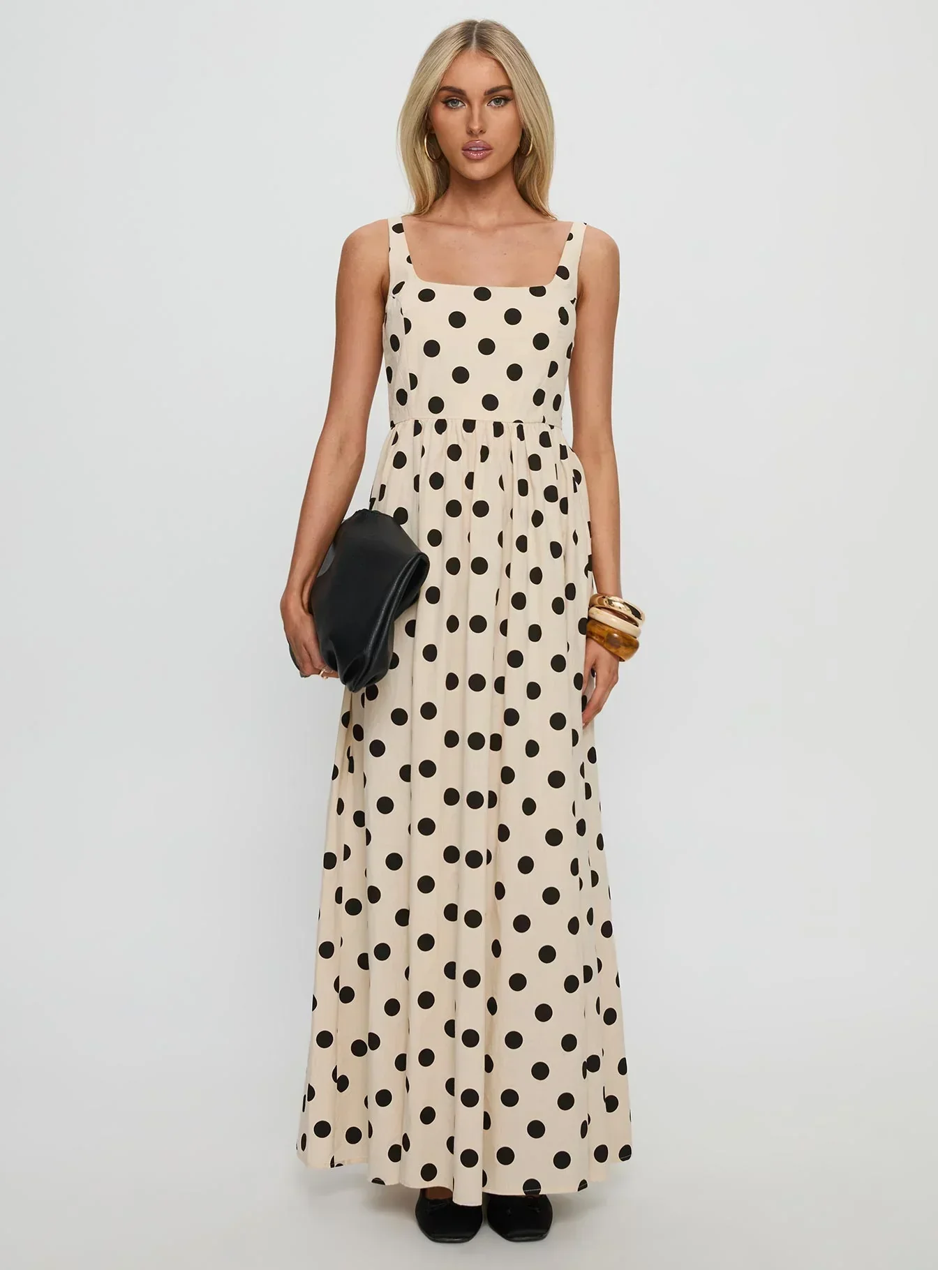Cartmel Maxi Dress Cream / Polka Dot