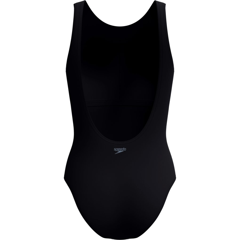 Speedo Solid High Neck Swimsuit Women - anthracite