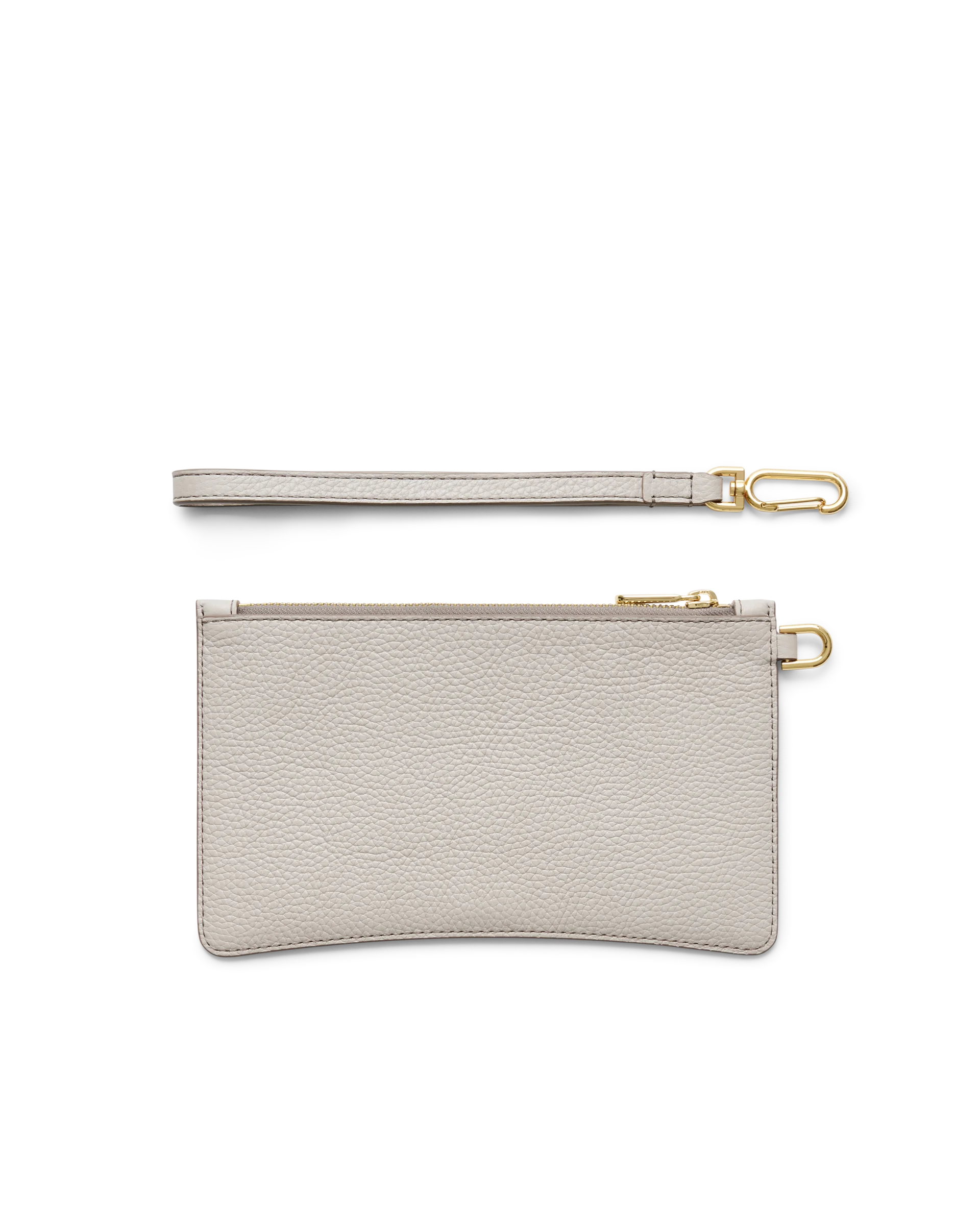 ECCO Wristlet Kleine Umhängetasche aus Leder Beige 14X23X1 cm