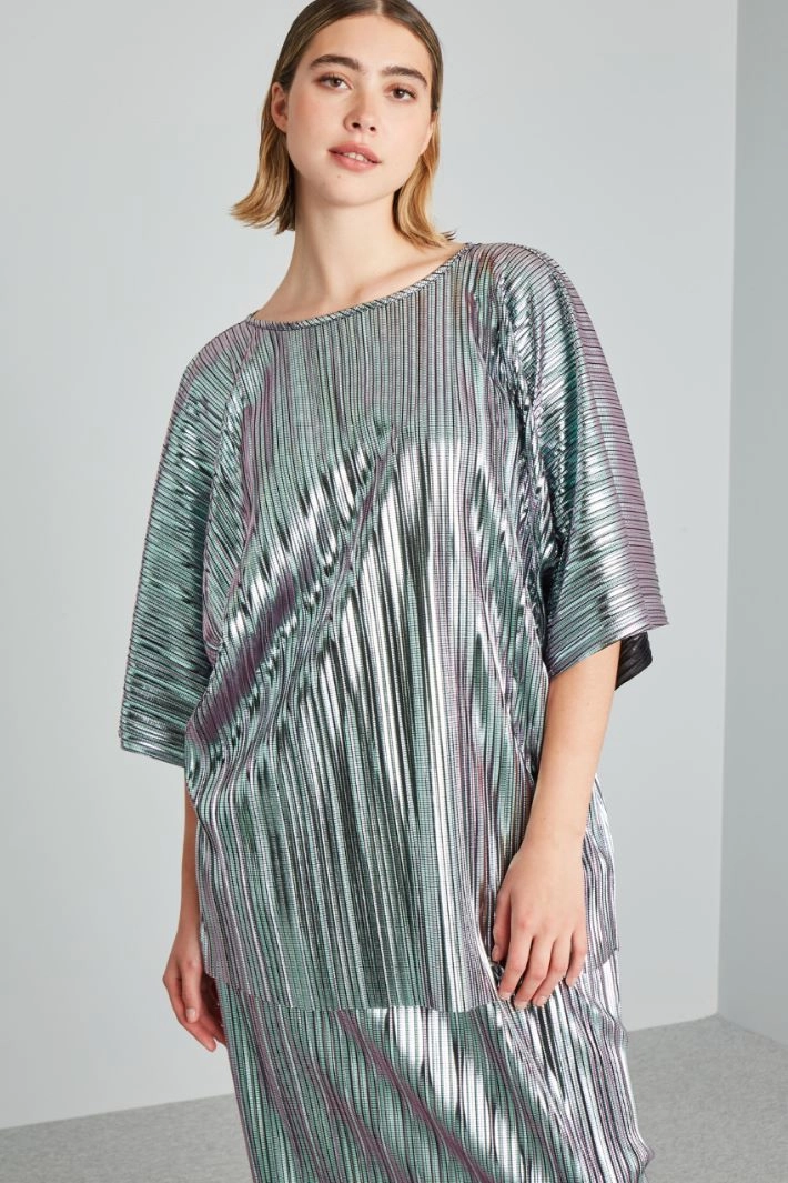 Laminated blouse - SILVER
