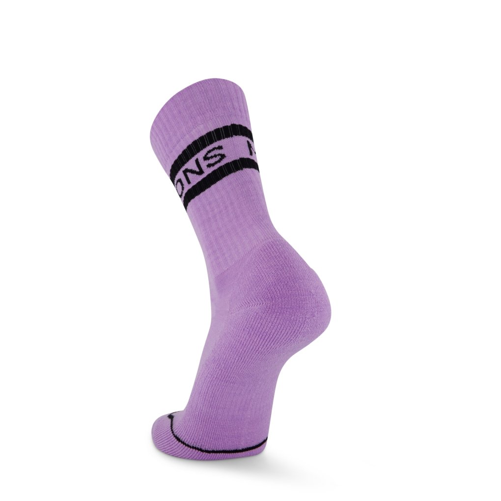 Mons Royale Signature Merino Crew Socks - pastel purple