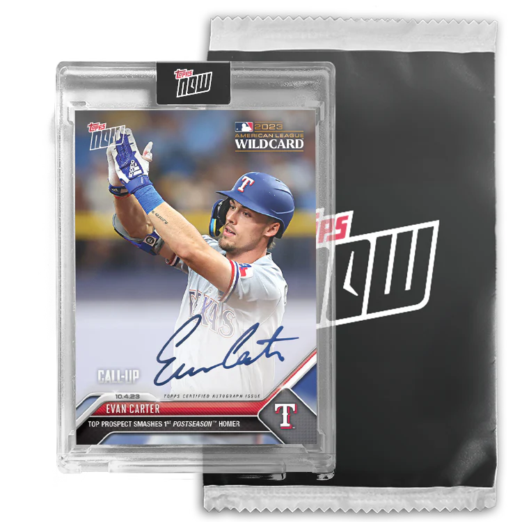 On-Card Autograph # to 99 or Lower - Evan Carter - 2023 MLB TOPPS NOW® Card 964