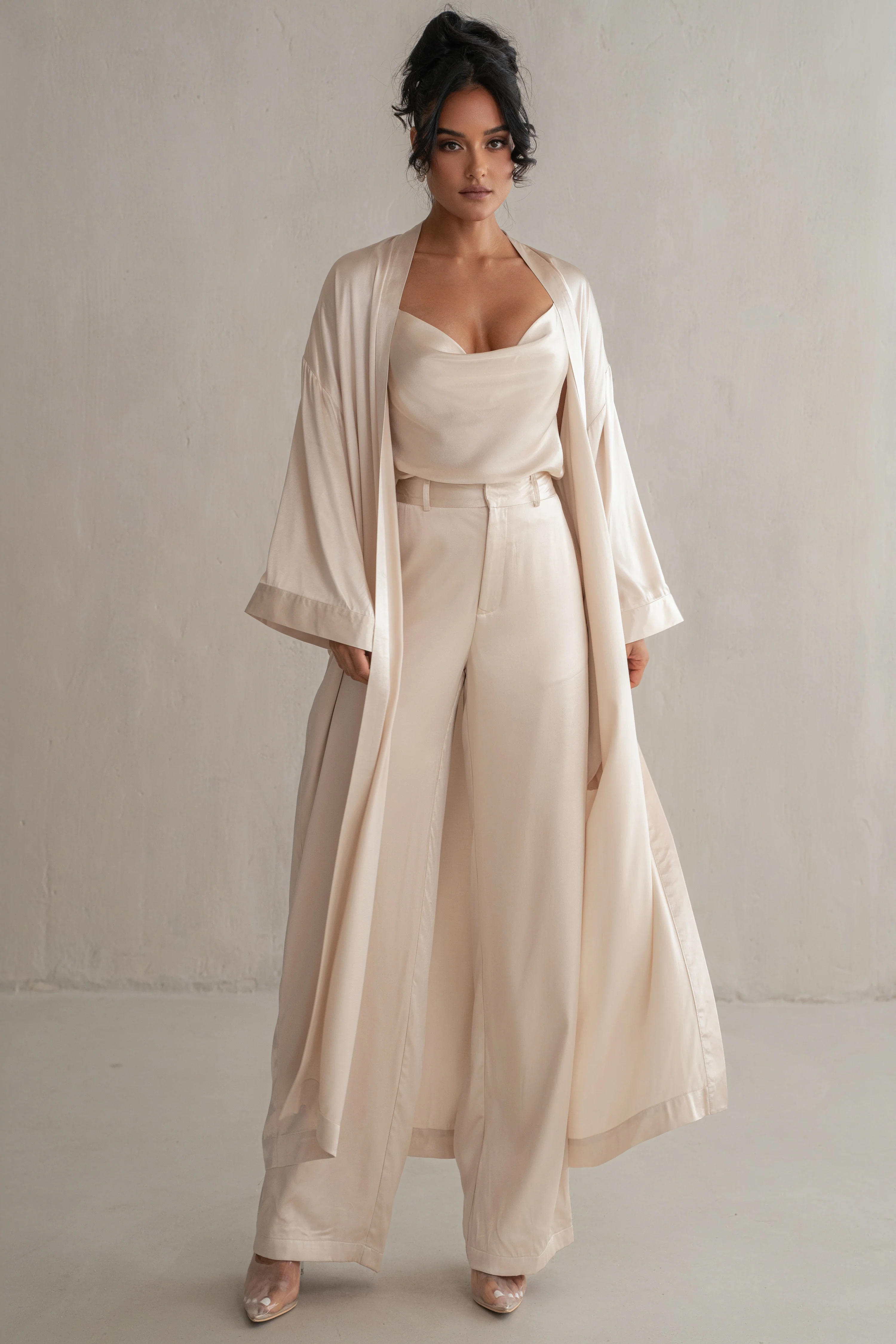 Champagne Ever After Satin Trousers