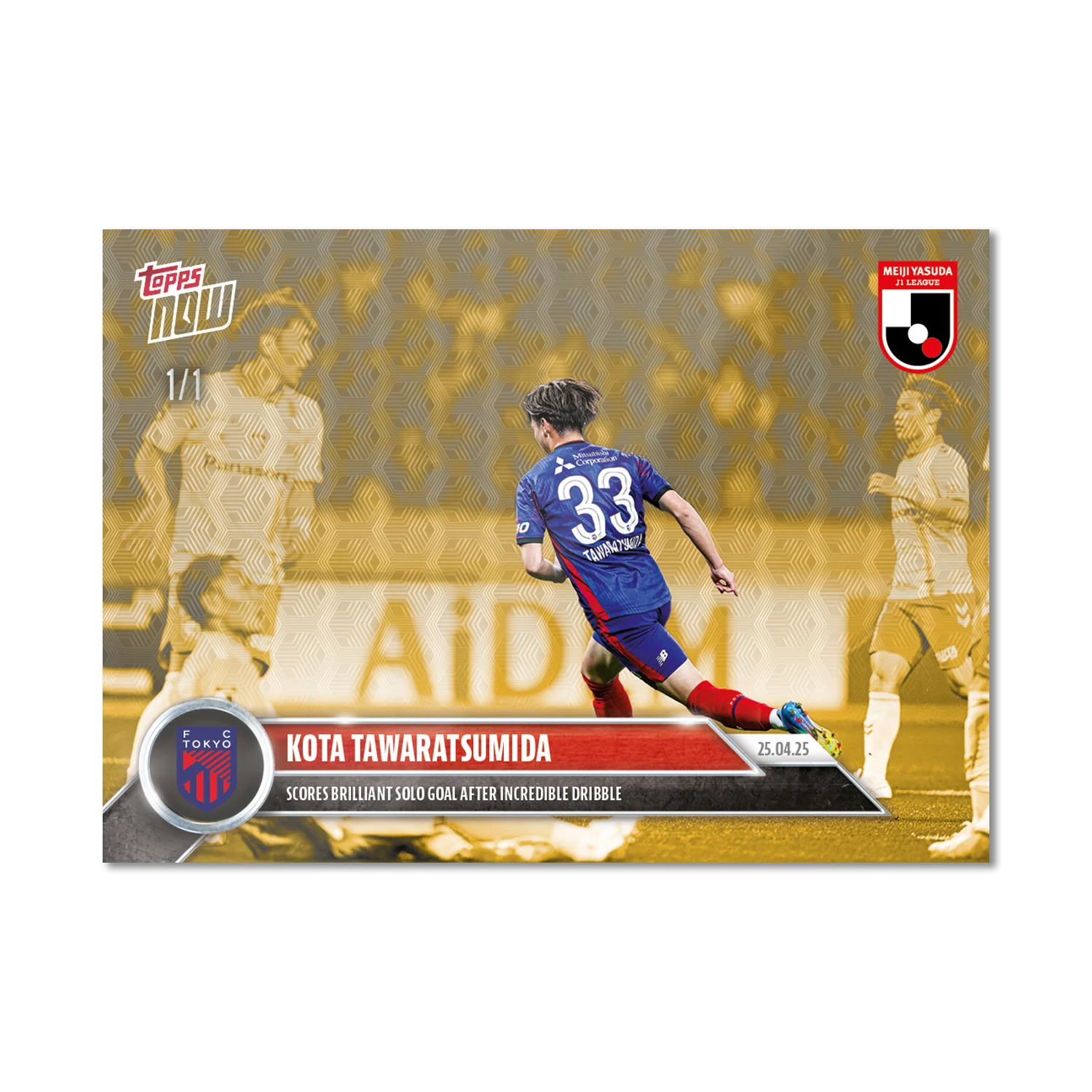 Kota Tawaratsumida - 2025 J.League® Topps NOW® - Card 16