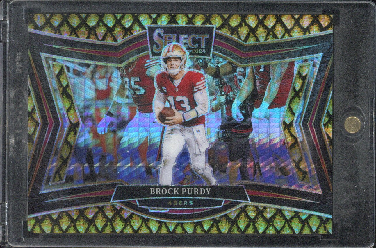 2024 Panini Select Brock Purdy Dragon Scale Field Level /15 #465