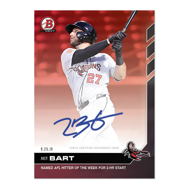On-Card Auto # to 10 - Joey Bart - MLB TOPPS NOW® Card 5C