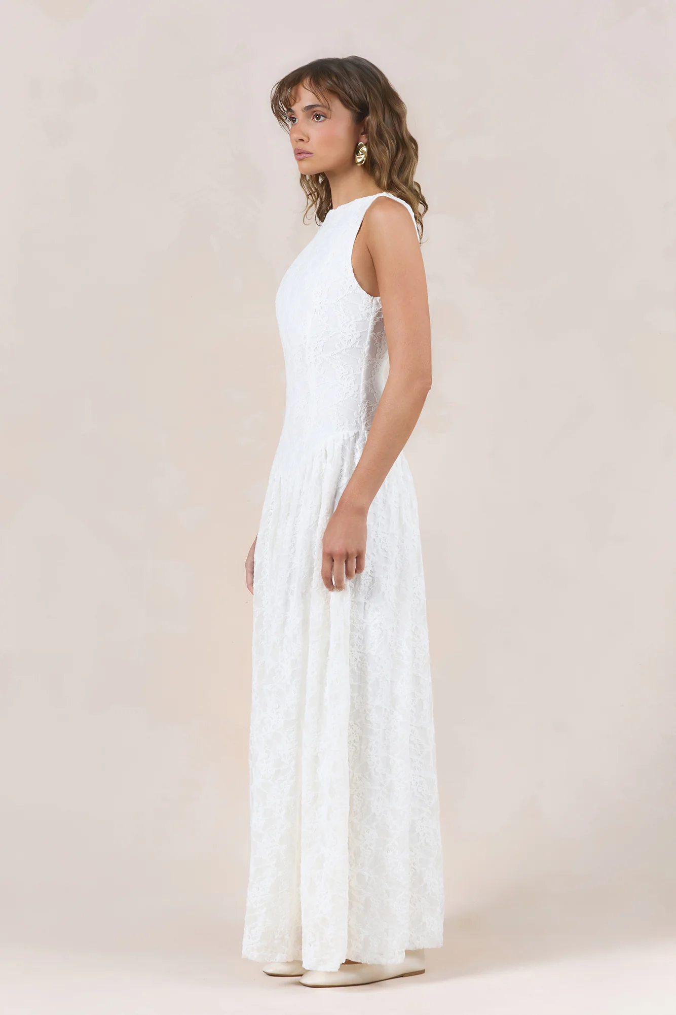 Starwoven Lace Maxi Dress White