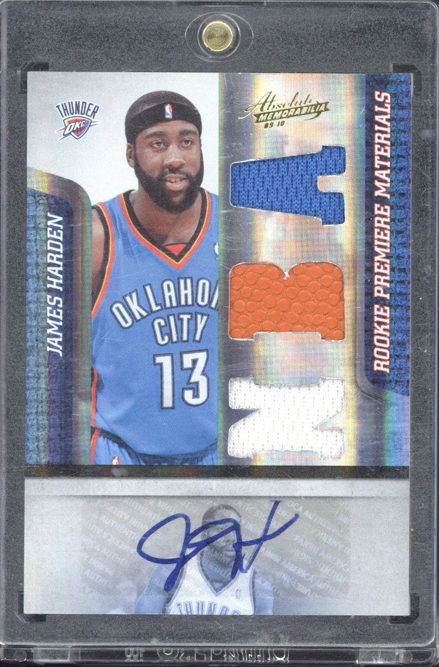 2010 Panini Absolute James Harden Autograph Patch /499 #146