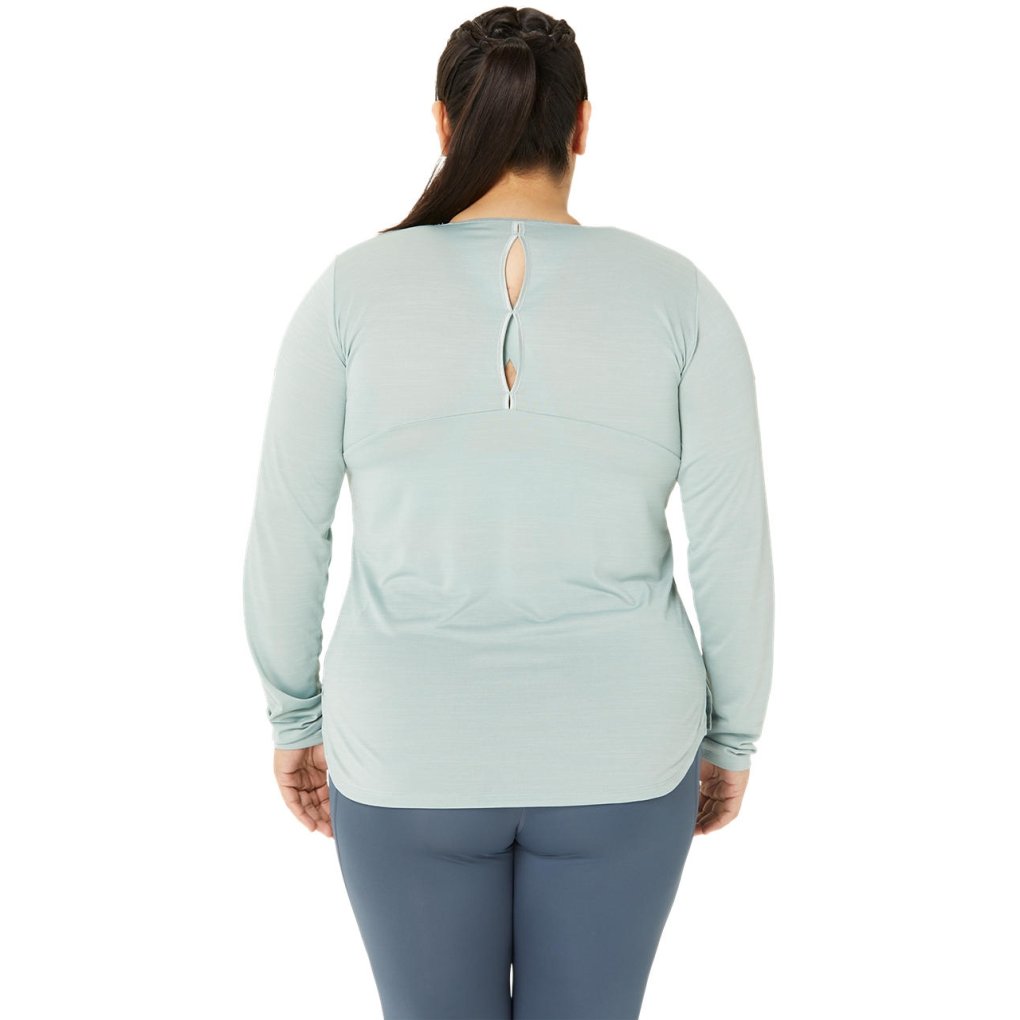 asics Nagino Long Sleeve Running Top Women - ocean haze
