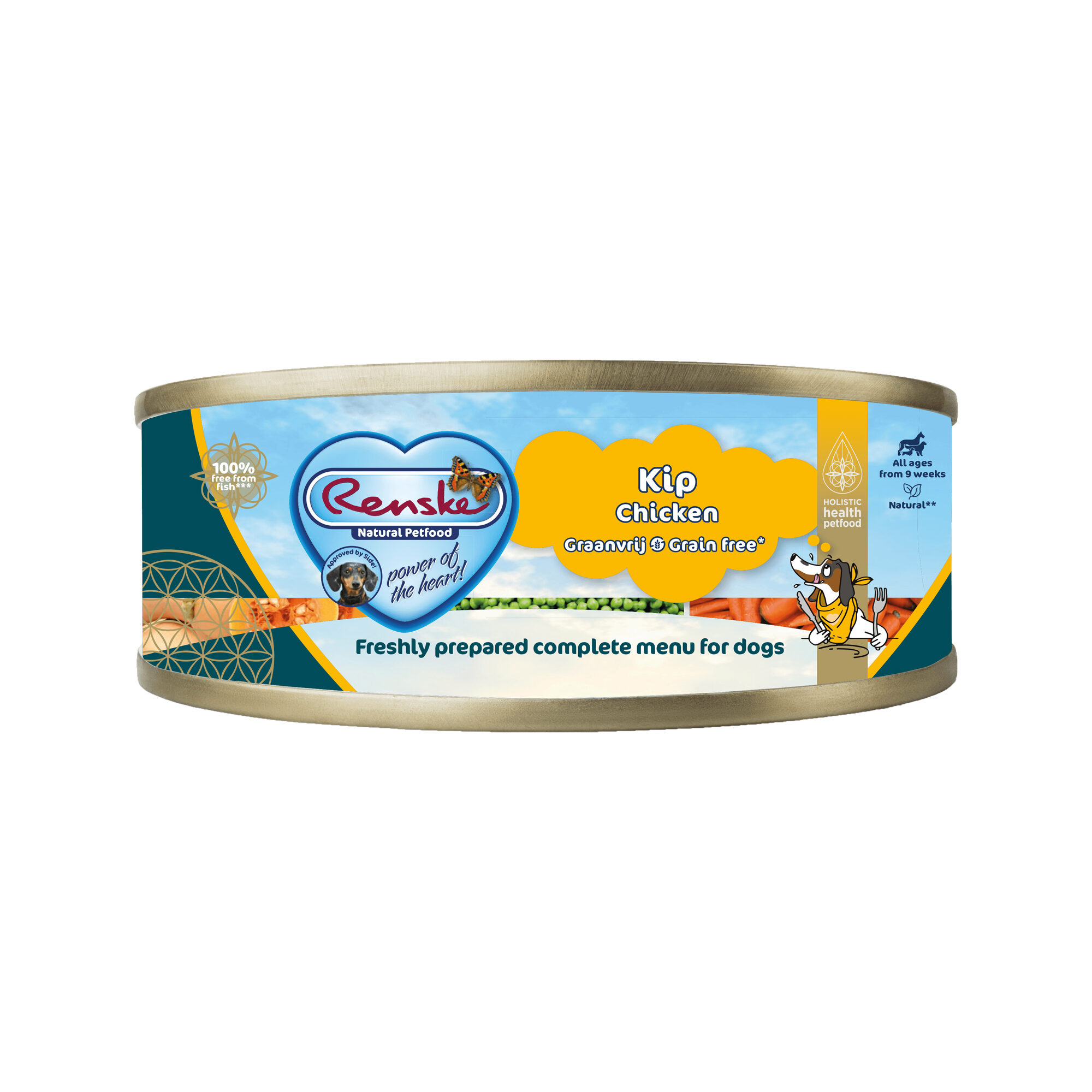 Renske Fresh Grain Free Dog Food - Tin - Chicken - 24 x 95g