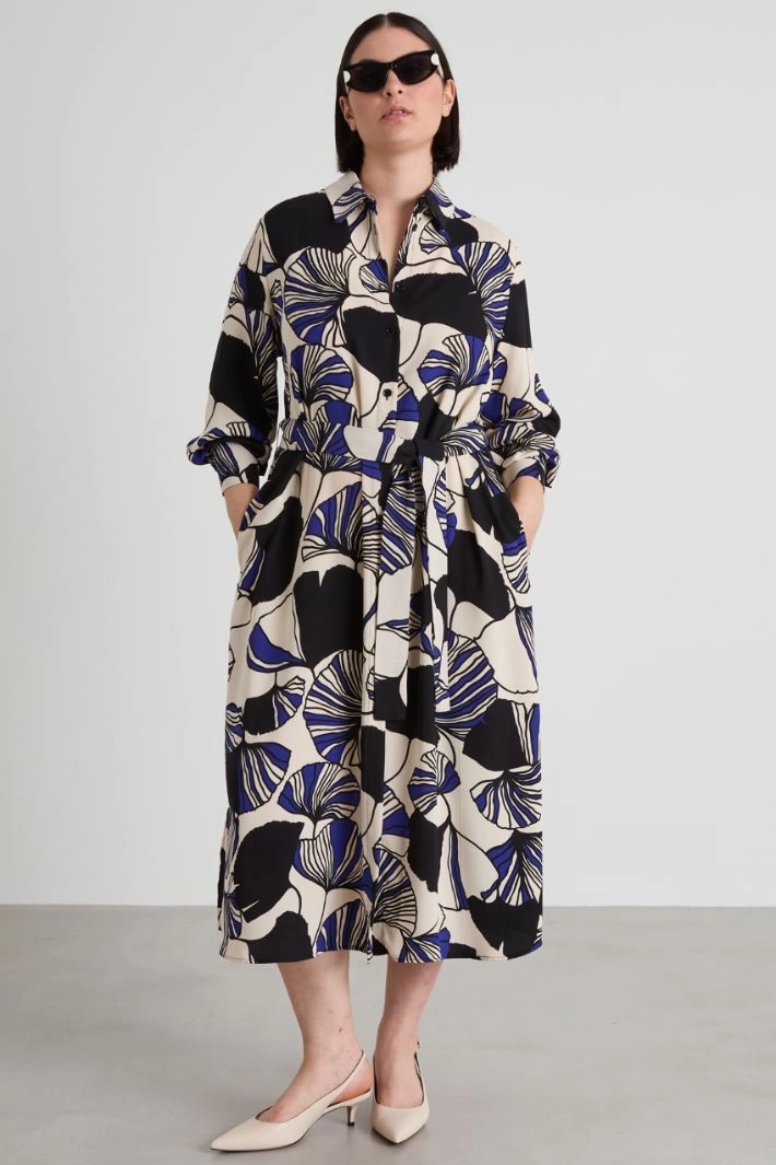 Cady shirt dress - BLUE CREAM