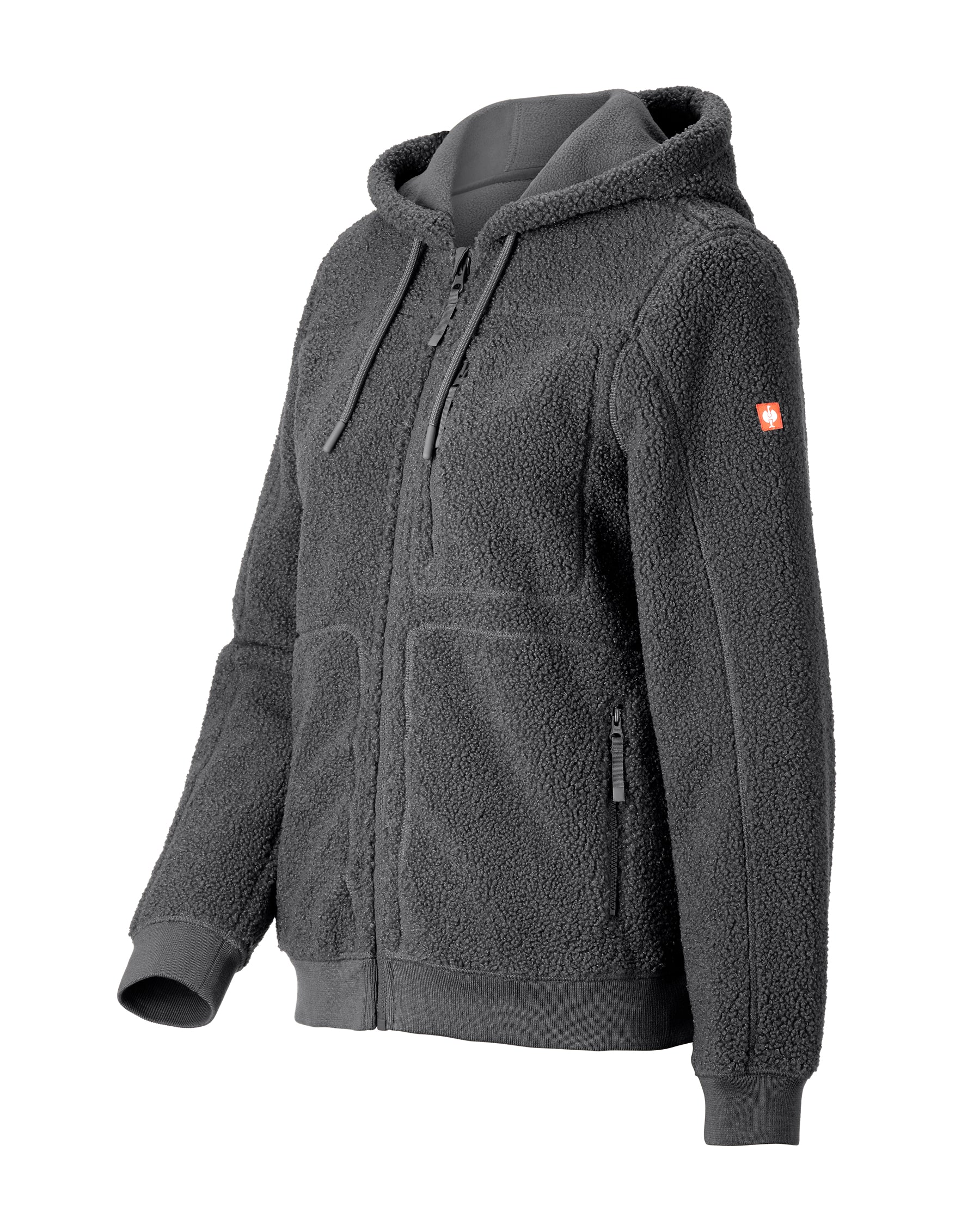 Women's Hooded Sherpa Fleece Jacket e.s.e:pic