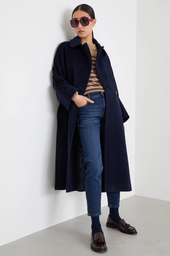 Denim boyfriend Jeans - DARK BLUE