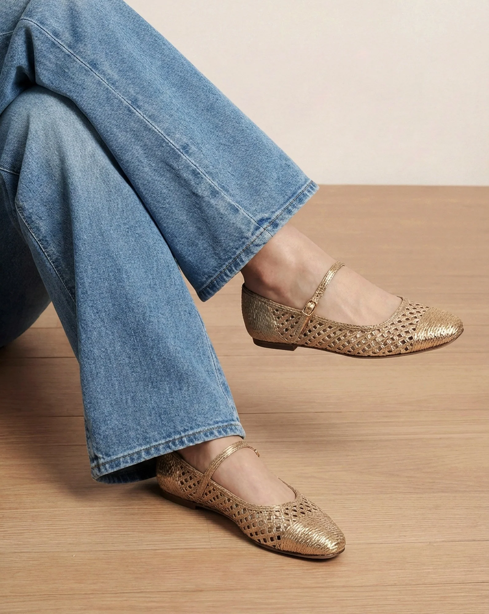 Ellie Raffia Flat
