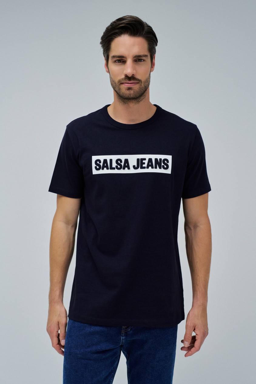 T-SHIRT WITH EMBOSSED BRANDING