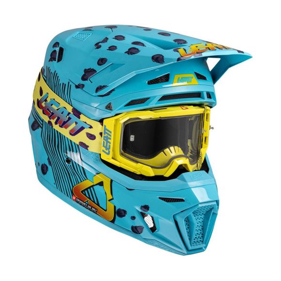 Casque cross Leatt 8.5 avec masque 5.5 2025 - JauneRef : LB0852