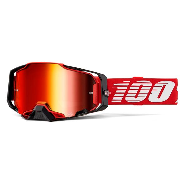 100% ARMEGA Red cross Goggles - Mirror Red 2024 - Red / BlackRef: CE1320 / 50005-00033