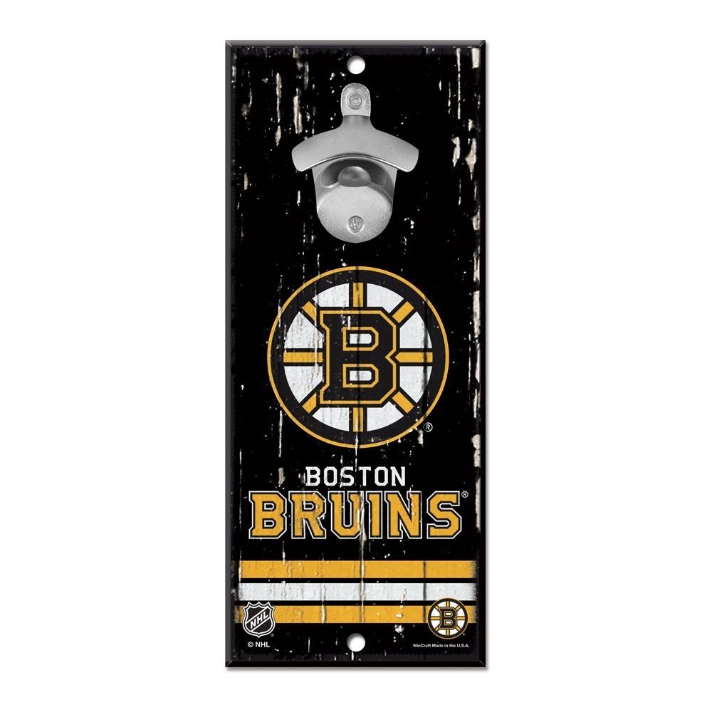 Boston Bruins NHL Bottle Opener Sign