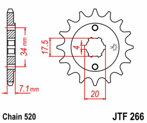 JT. Standard steel 266 - 520Ref: Jtc01107A / 1077312002