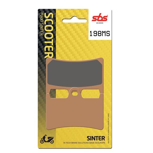 SBS 198MS Sinter Sintered Metal Front brake padsRef : 198MS / 198100