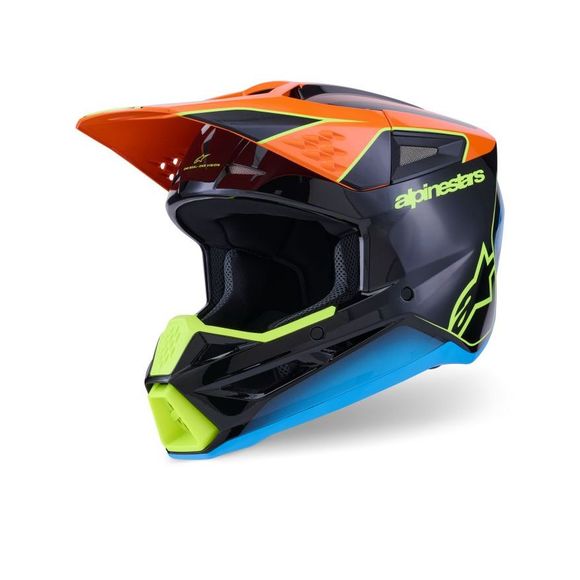 Casque cross Alpinestars S-M3 FRAY 2025 - Noir / OrangeRef : AP3959