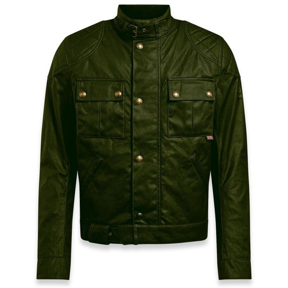 Belstaff BROOKLANDS 2.0 WAX Motorcycle Jacket - GreenRef: BT0036