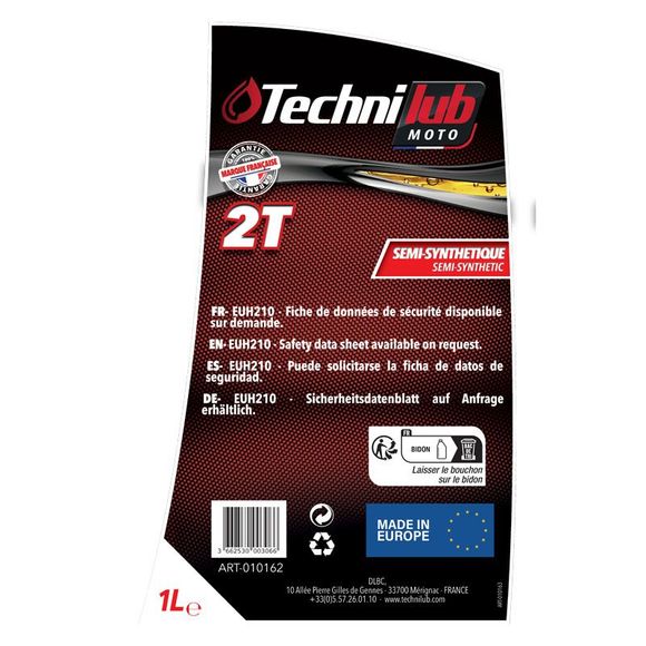 Huile moteur Technilub 2T 1L UniverselRef : TLB0007 / ART-010161