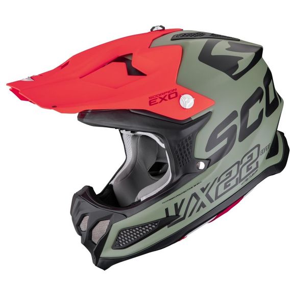 Casque cross Scorpion Exo VX-22 AIR - UPDOWN 2026 - Rouge / VertRef : SC1276