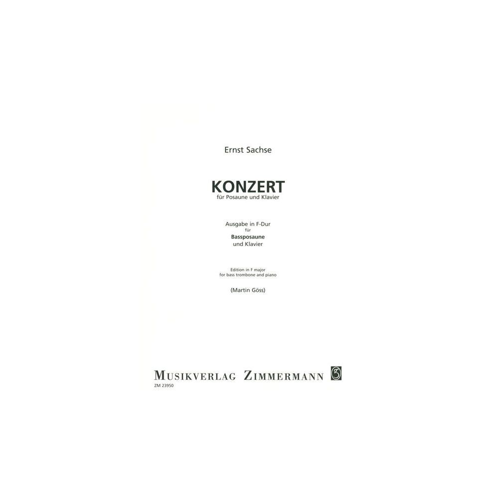 Zimmermann Verlag Sachse Concert F