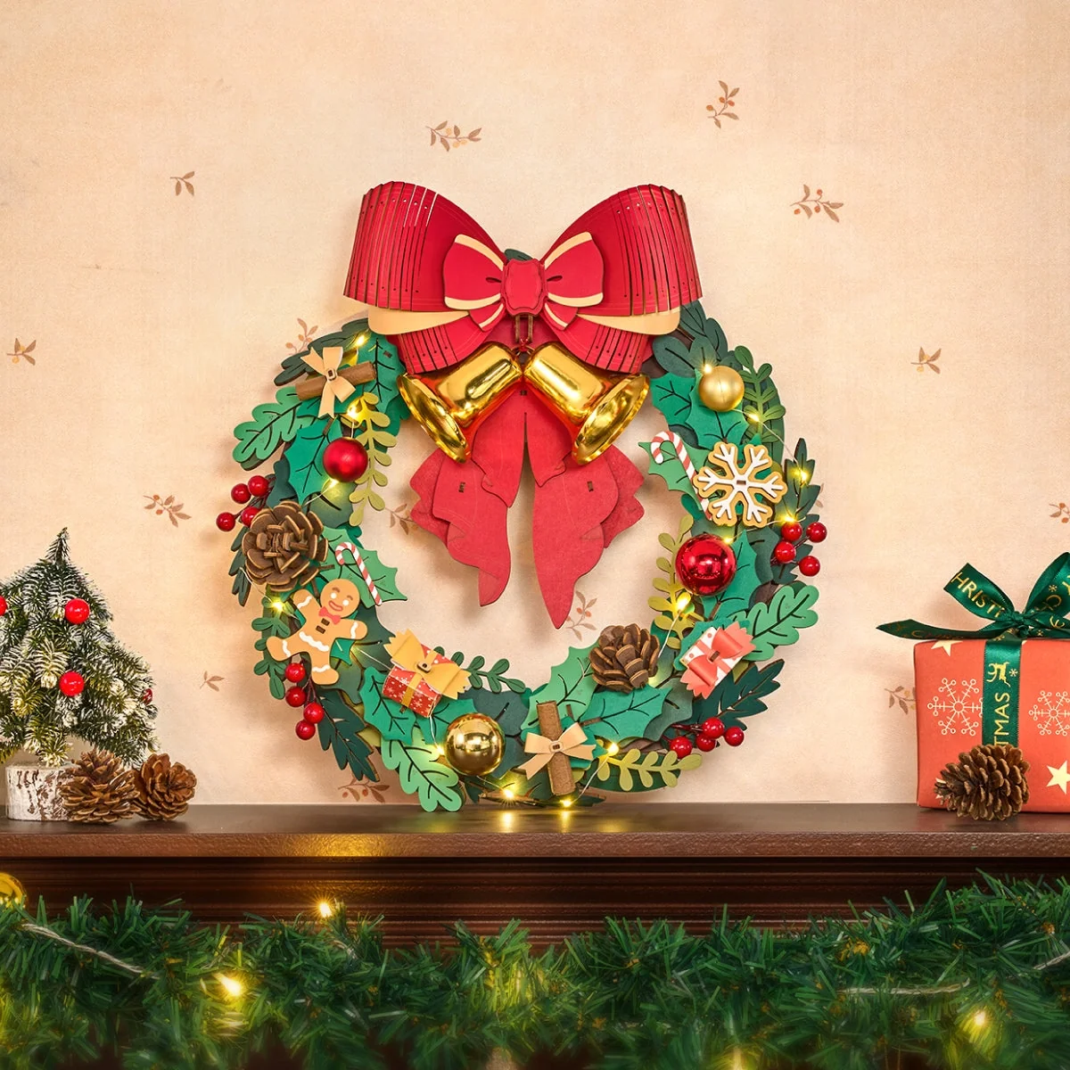 Rolife 3D Wooden Puzzle - Christmas Wreath TGL04