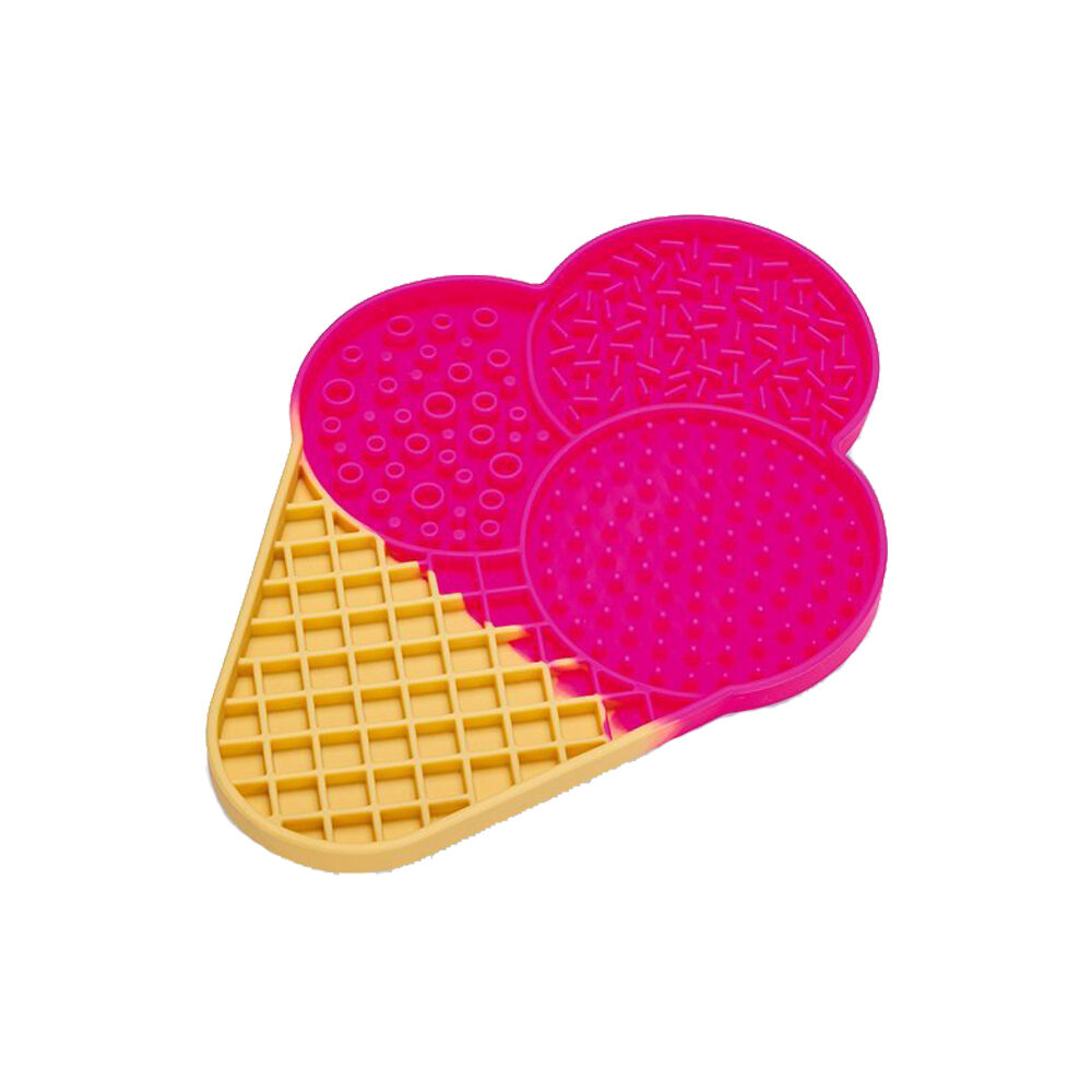 Beeztees Licking Mat Ice Cream - Pink - 21 x 15 x 1.8 cm