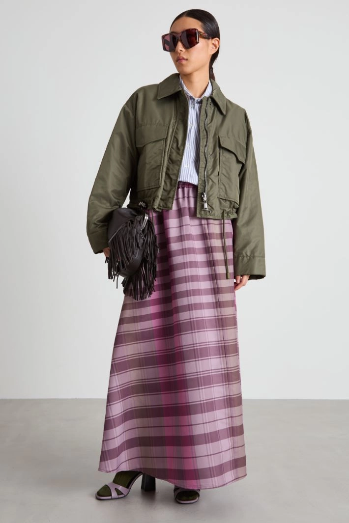 Reversible twill bomber jacket - KHAKI GREEN