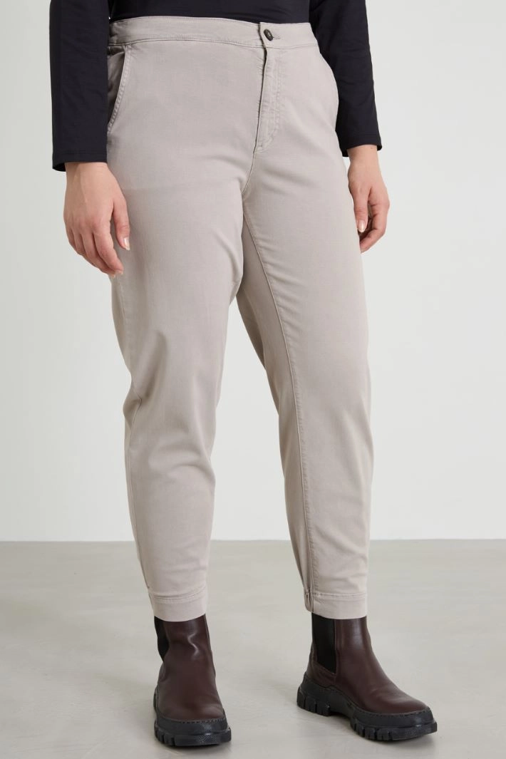 Gabardine trousers - DOVE GREY