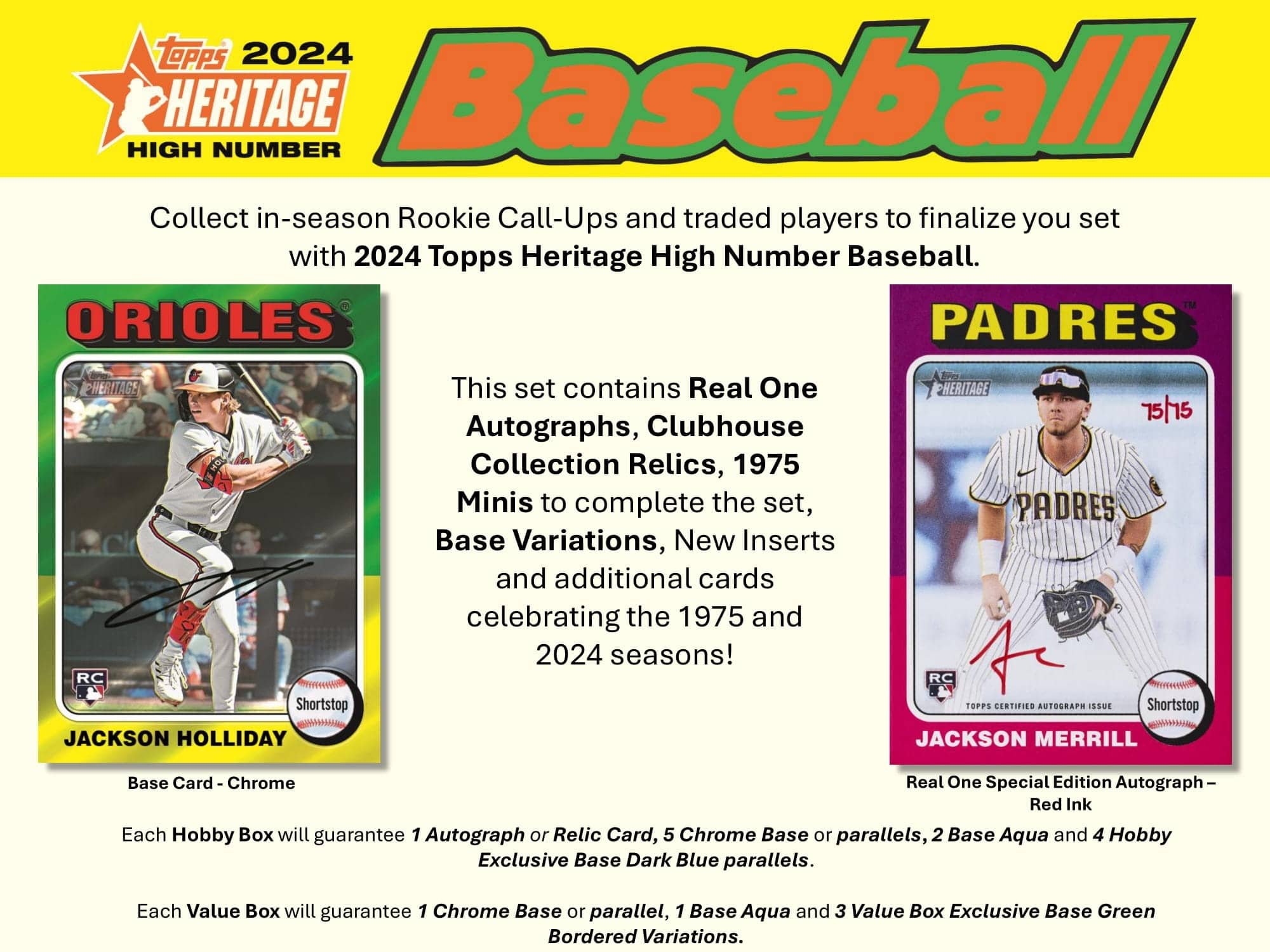2024 Topps Heritage High Number Baseball MLB Blaster Box